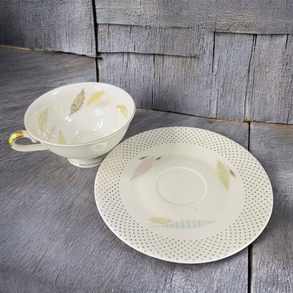 Antique Zeh Scherzer Bavaria Porcelain Teacup And Saucer Set Germany Vintage - Picture 2 of 14